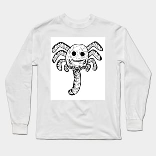 alien face hugger in ecopop Long Sleeve T-Shirt